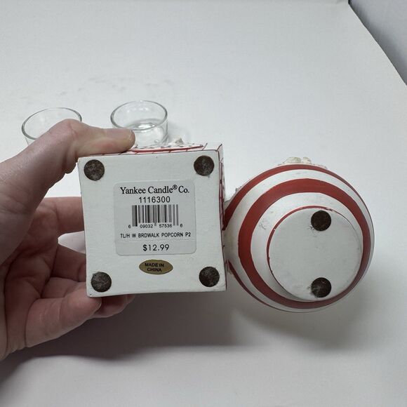 Vintage Yankee Candle Popcorn Tea Light Candle Holder Movie - Picture 8 of 9